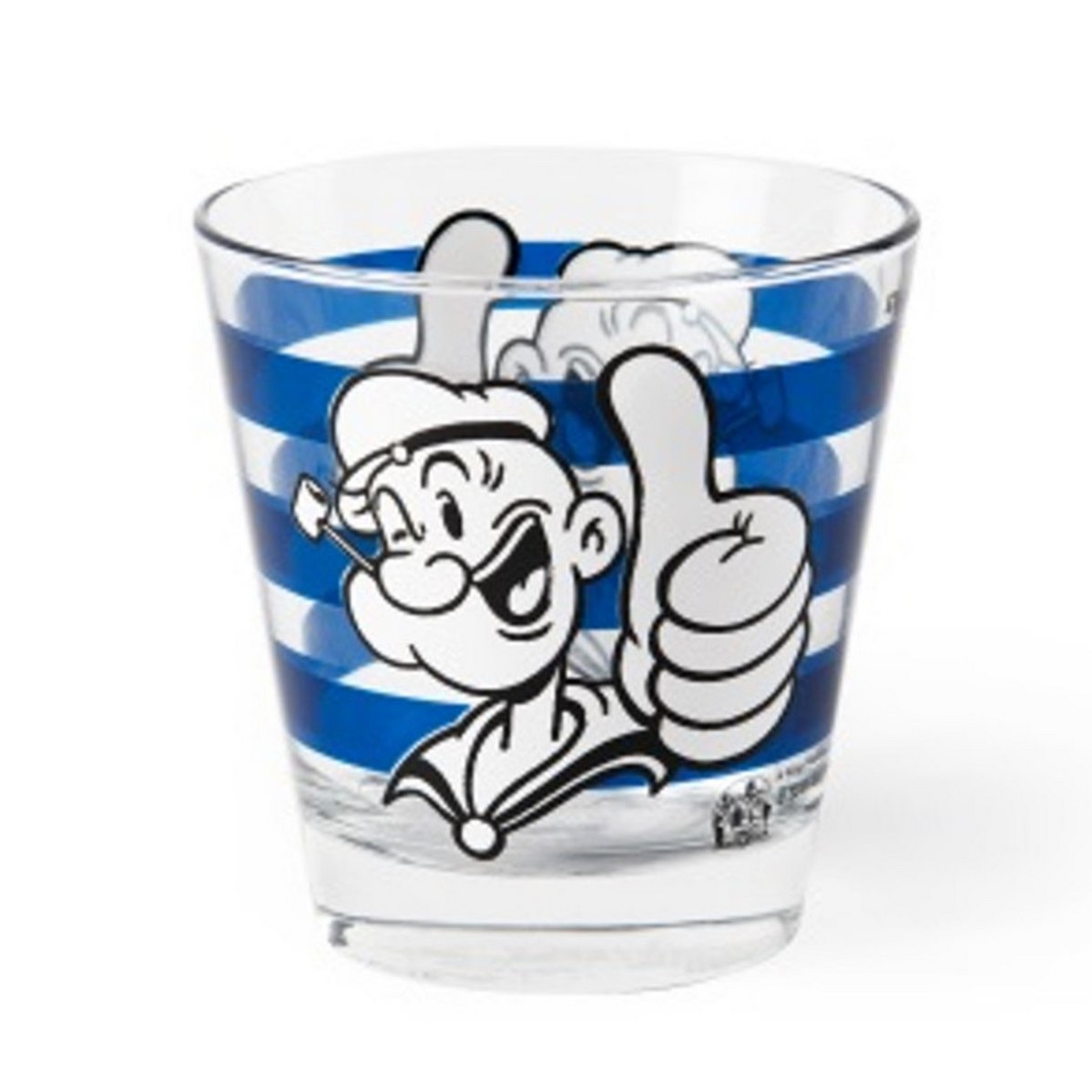 Bicchiere acqua vetro decorato POPEYE trasparente 63926